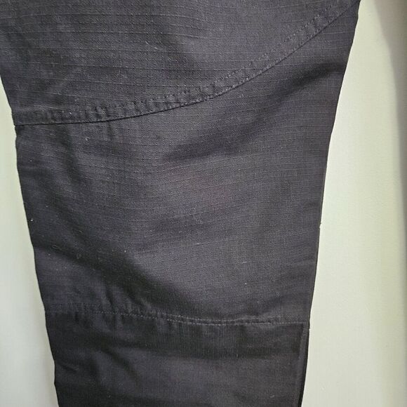 Men's Size 32x32 Black Woven Cargo Pants Hiking Work Outdoor Pockets - Picture 6 of 11